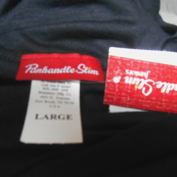 NWT Panhandle Slim black drape neck top junior’s L - Picture 3 of 3